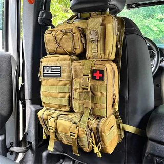 Bolsa multifuncional para armazenamento de assento de carro, bolsa suspensa tática para armazenamento de encosto