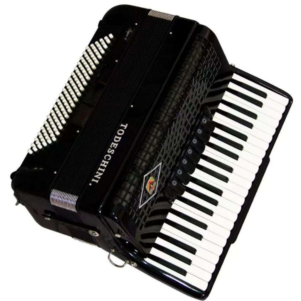 Sanfona Acordeon Todeschini YW827 Preto 41 Teclas E 120 Baixos Com