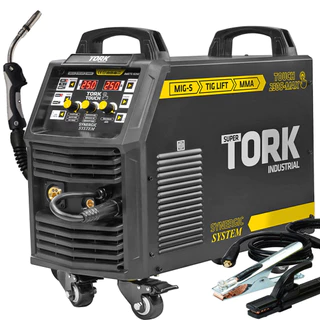 Máquina Inversor de Solda 250A Sinérgica Mig Tig Lift MMA Touch 250S Super Tork em Oferta na Shopee