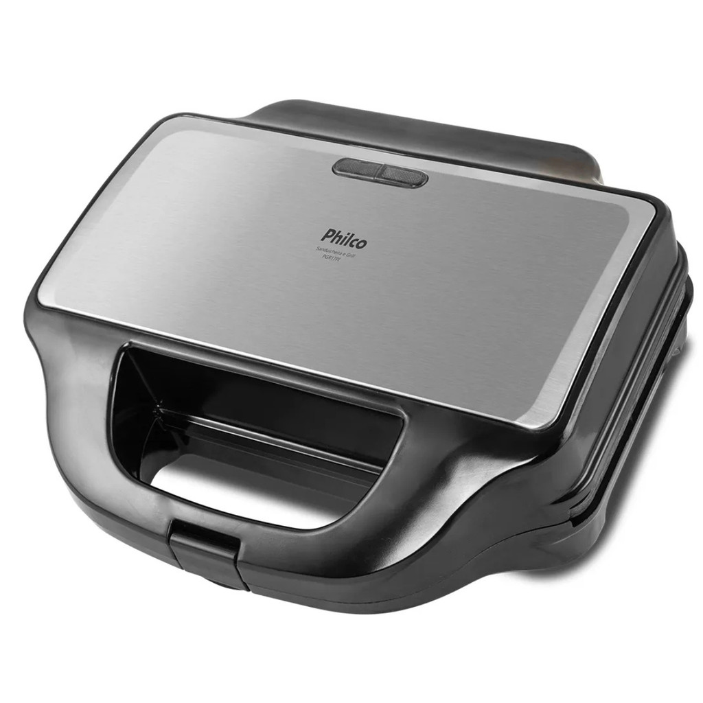Grill Sanduicheira 2 em 1 Philco Limpa Fácil Chapas Removíveis