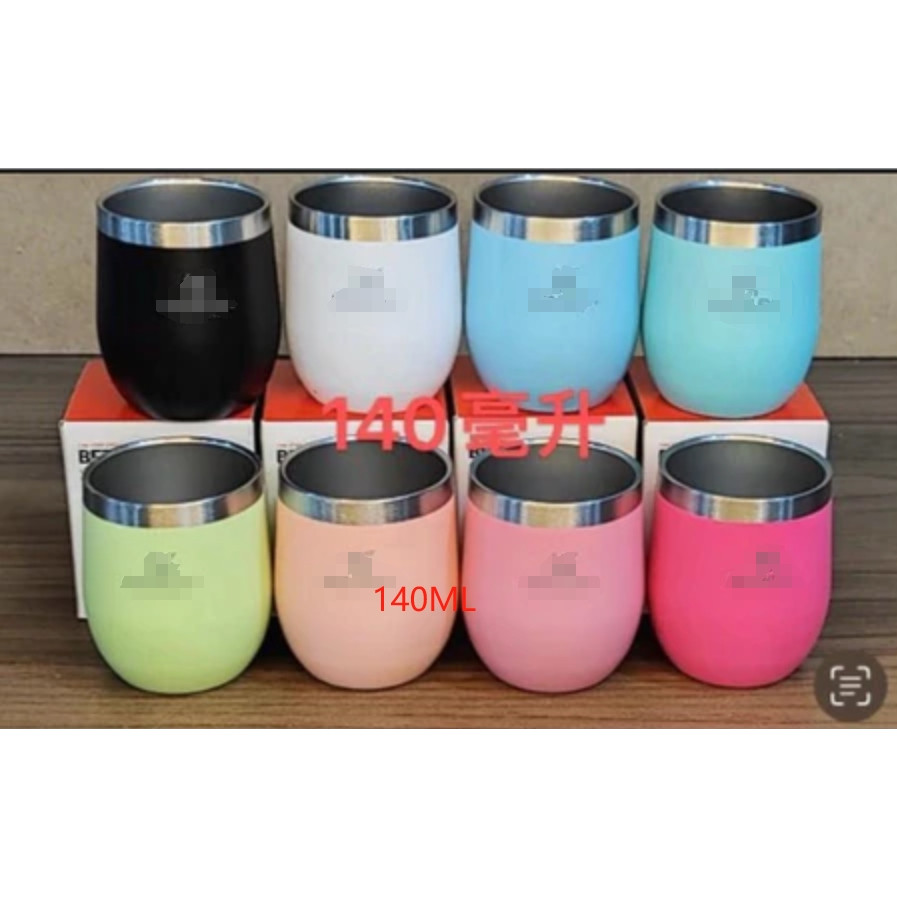 Mini Copo Térmico Oval s/ Tampa para Bebidas Geladas e Quentes 140ml ...