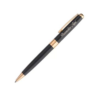 Caneta Luxo Crown Treasure Esferográfica Preta Personalizada Com Nome Presente