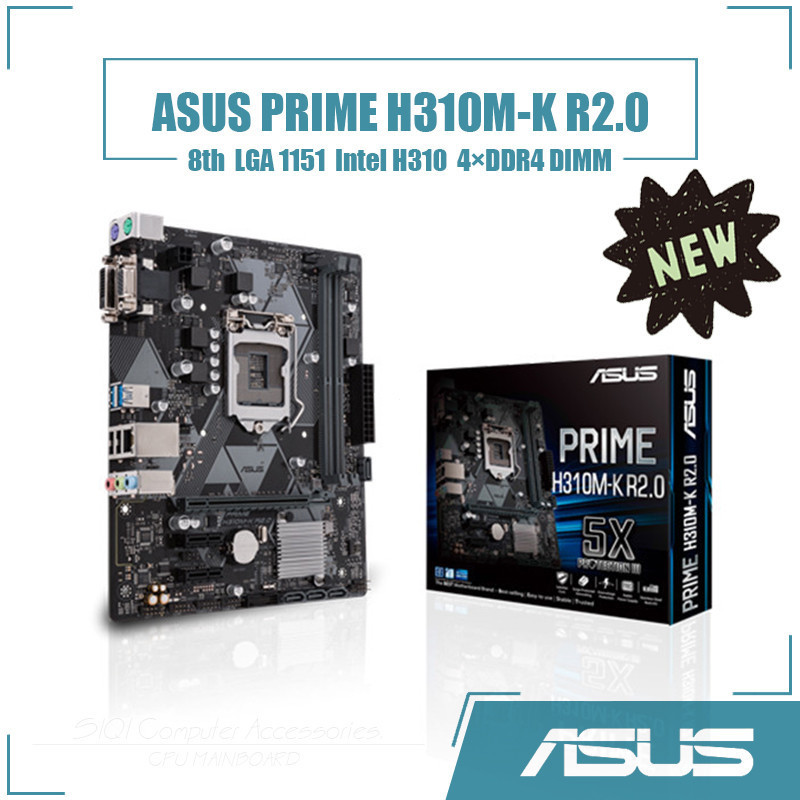 [Novo] Placa-Mãe ASUS PRIME H310M-K R2.0 2xDDR4 DIMM LGA 1151 Intel ...