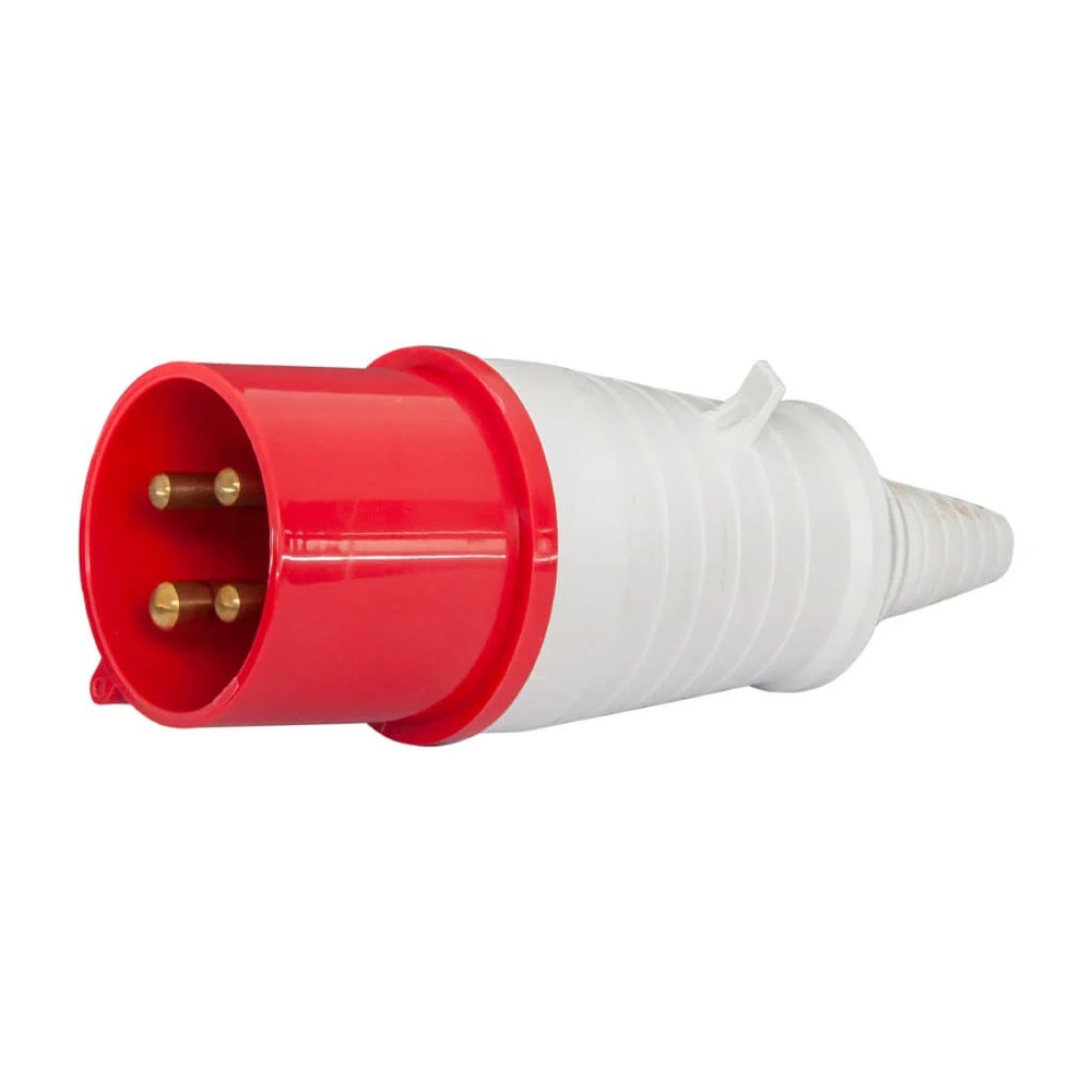 Plug Industrial 3P+T 380/415V Vermelho – 16A Manplex | Shopee Brasil