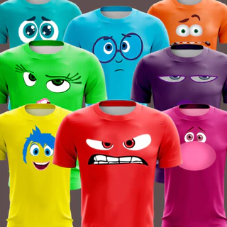 CAMISETA PREMIUM DIVERTIDAMENTE EXPRESSÕES PERSONAGENS ANSIEDADE ALEGRIA TRISTEZA MEDO VERGONHA RAIVA TÉDIO STREETWEAR