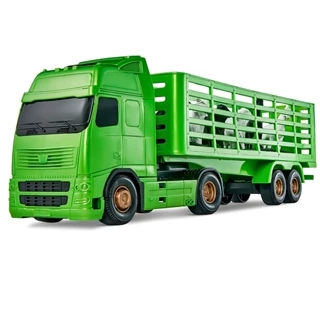 Caminhão Carreta Voyager Verde Carga Boiadeiro Cavalo Boi 1350 - Roma