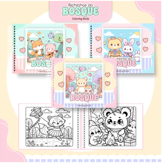 Livro de Colorir Infantil Colorindo no Bosque Estilo bobeie goods 30 Folhas 120G Caderno de Desenho Pintura Coloring Bo em Oferta na Shopee