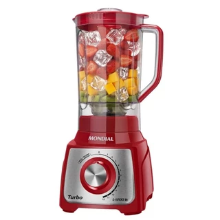 Liquidificador Mondial Turbo Vermelho/Inox 1200W 127V - L-1200 RI em Oferta na Shopee