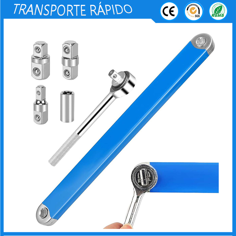 Chave de extensão multifuncional de 6 peças Chave de catraca 1/4 Chave de catraca 1/2 1/4 3/8 Adaptador