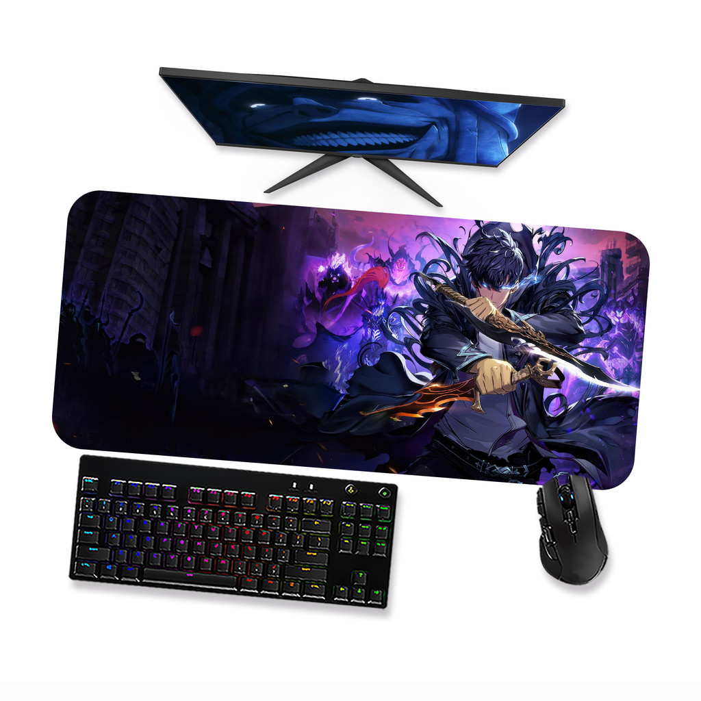 Mouse pad Solo Leveling Jin Woo 6 Anime - Mousepad Gamer 90x40 80x40 60x40 70x30 45x40