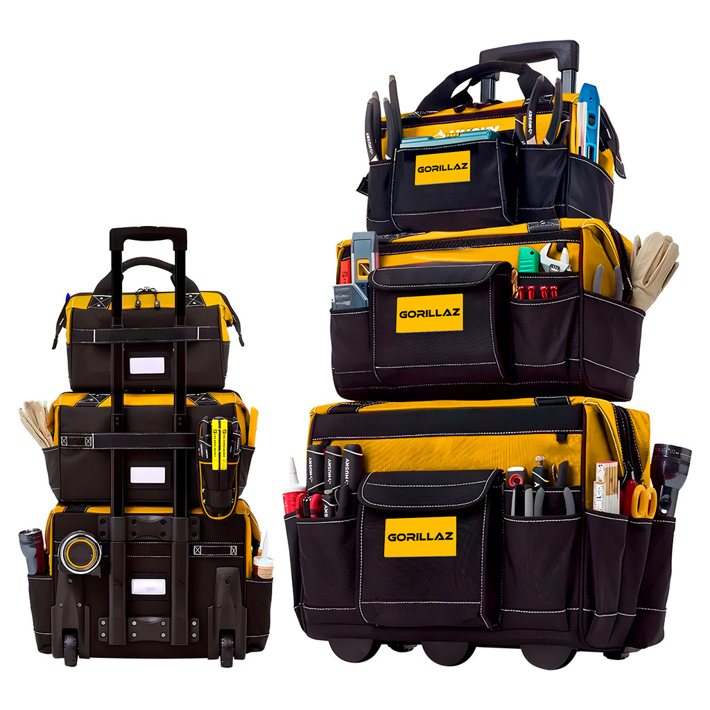 Kit 3 Bolsas Carrinhos Impermeável Reforçado Para Ferramentas Gorillaz