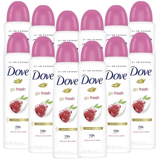 Kit 12 und Desod Aero Dove Feminino Go Fresh Romã E Verbena 150ml em Oferta na Shopee