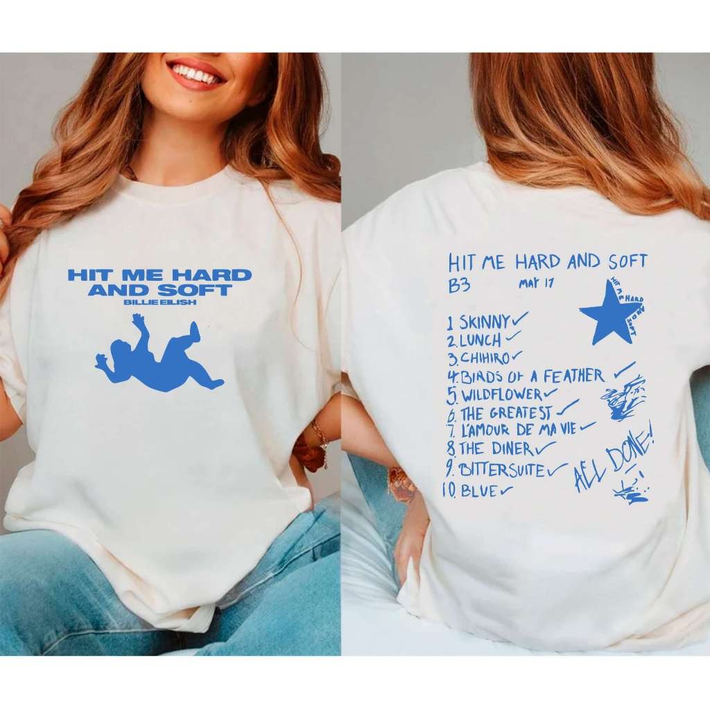Camiseta Billie Hit Me Hard and Soft Aesthetic | Unissex 100