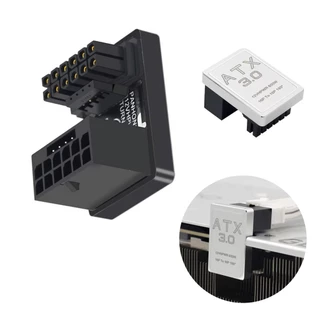 Adaptador Energia PCIe 5.0 12VHPWR 16 pinos Ângulo 180 Graus para Placa De Video Gpu Vga 600W