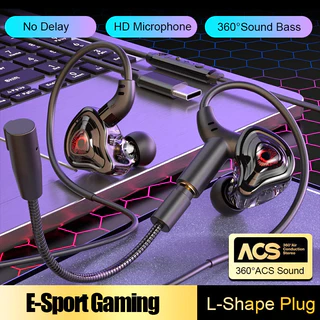 Fones De Ouvido Intra-Auriculares Com Fio Tipo C Ou 3.5 Mm Fone Som Estéreo HiFi Microfone Duplo Esportivo Para Jogos