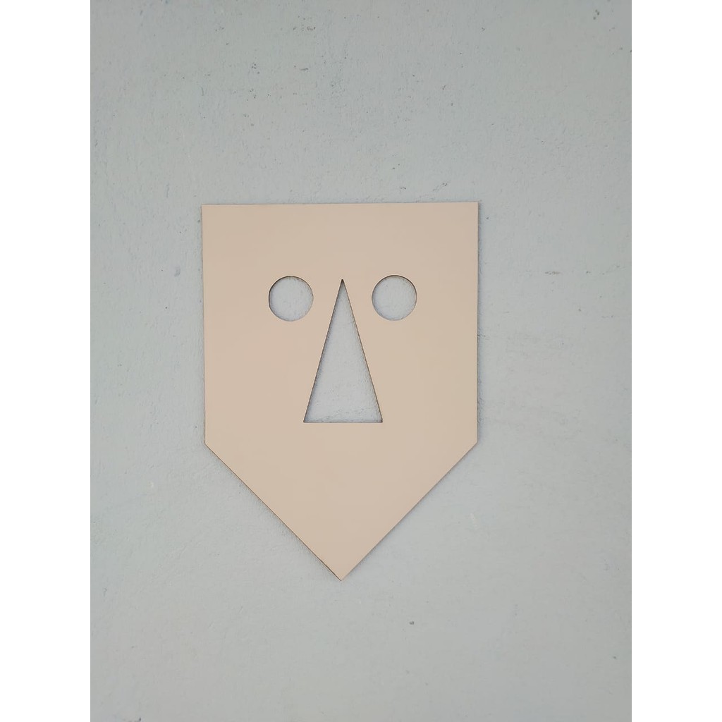 Máscara Decorativa BaianaSystem em MDF Branco Premium 28x20cm com Fita Dupla Face