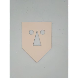 Máscara Decorativa BaianaSystem em MDF Branco Premium 28x20cm com Fita Dupla Face