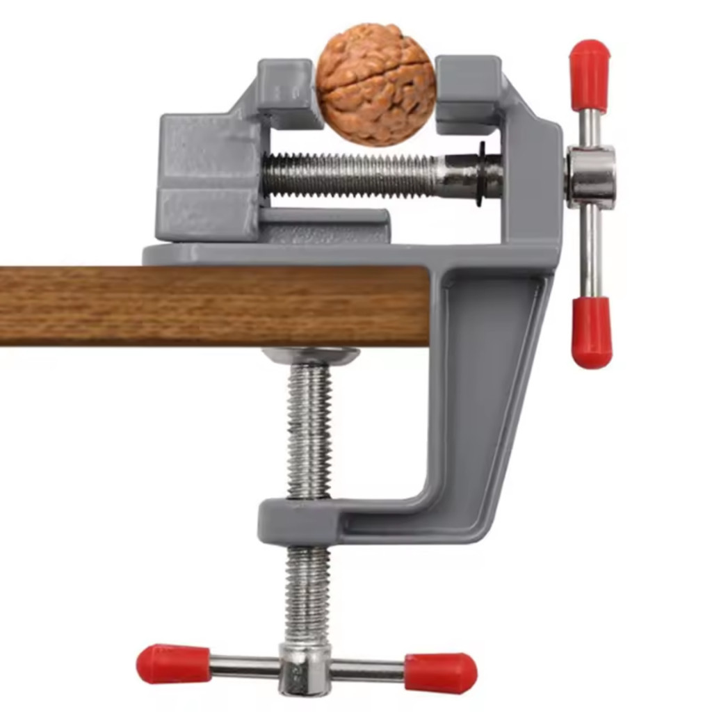 Mini Torno Morsa De Bancada Mesa Base Fixa
