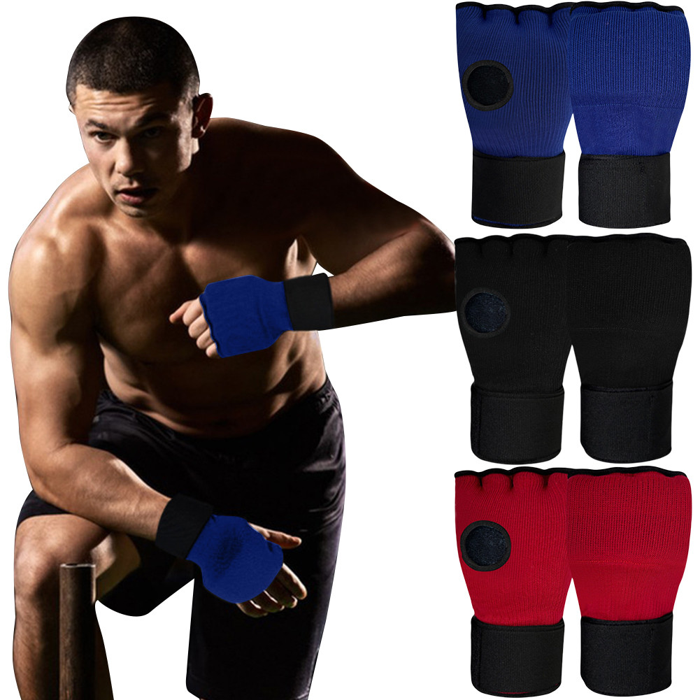 Luvas De Boxe Em Gel Respirável Meio Dedo Envoltório De Mão Internas ...
