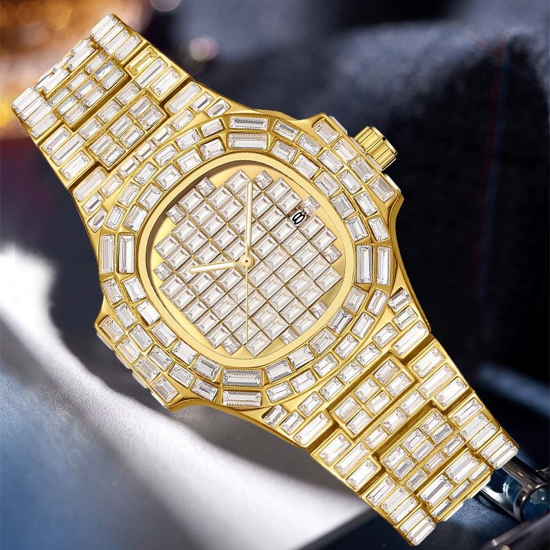 Relógios Masculinos De Luxo Diamante Cravejado Céu Estrelado Quadrado ...