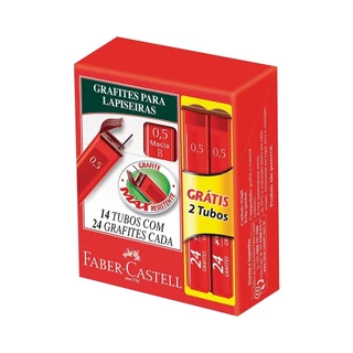 Grafite Faber Castell 0,5mm Tubo com 24 Grafites Embalagem com 14 Unidades em Oferta na Shopee