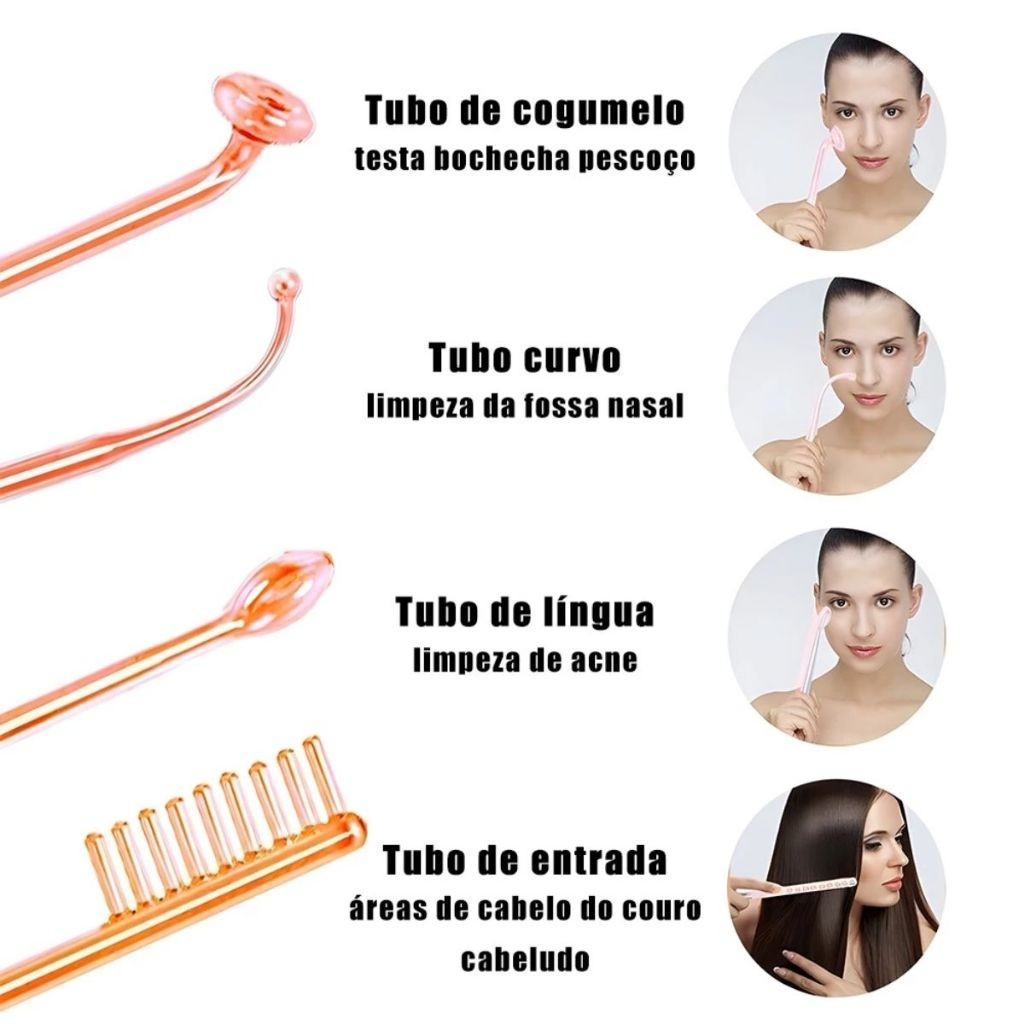 Imagem do produto Aparelho Alta Frequência Portátil Bivolt Limpeza De Pele 3