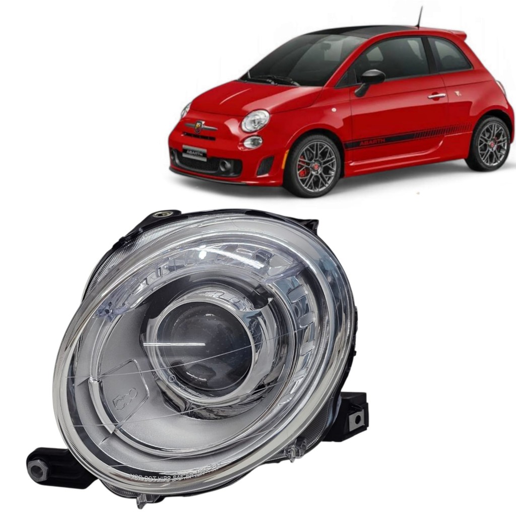 Farol Fiat 500 Abarth 2015 Lado Esquerdo Original