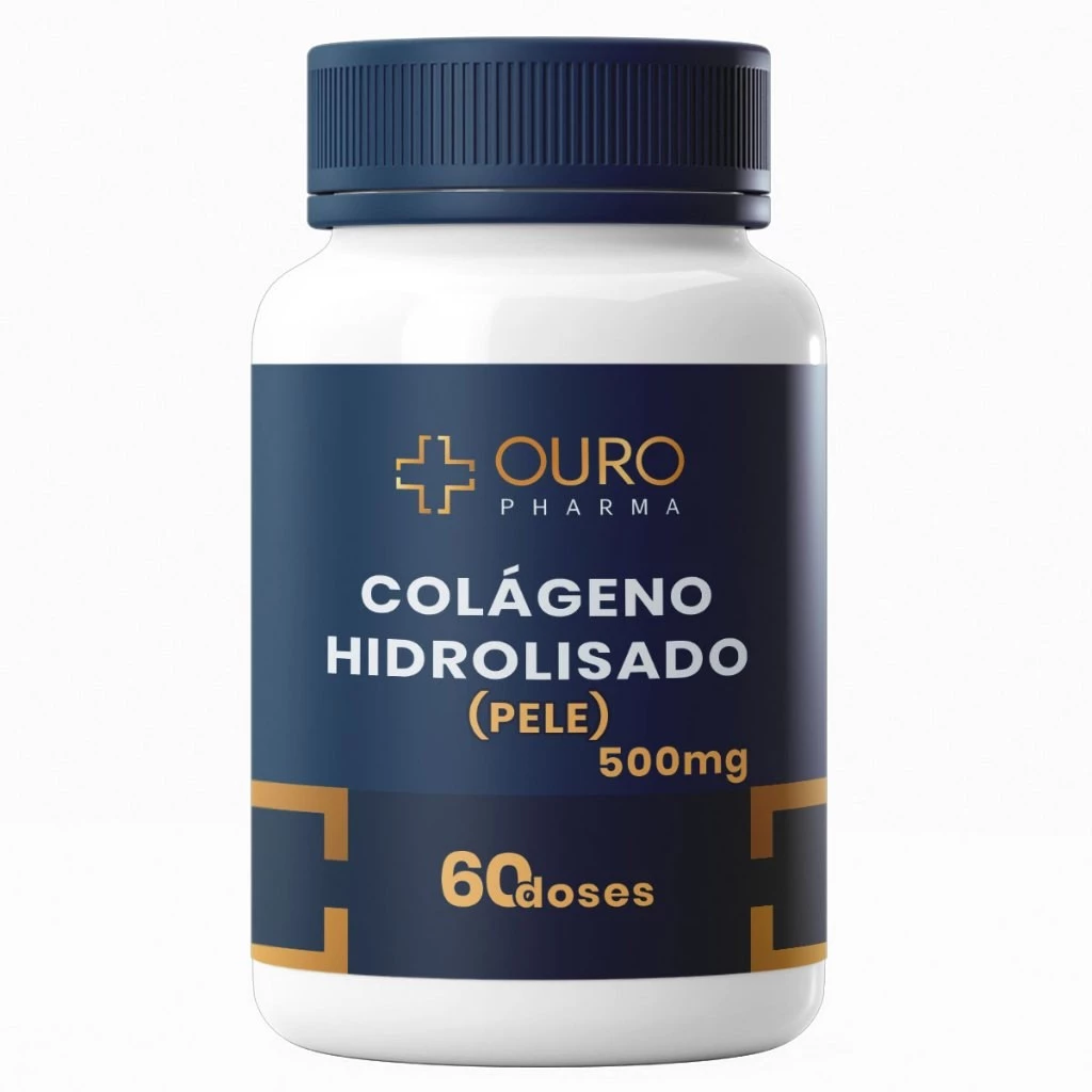 Colágeno Hidrolisado 500mg PURO com Laudo de Eficácia - Peptídeos de Colágeno