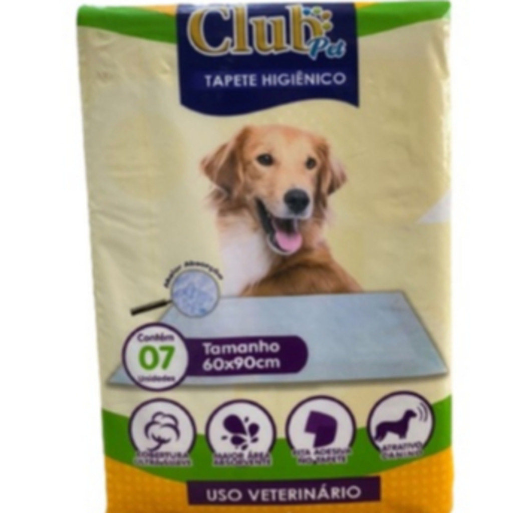 Tapete Higiênico Club Pet Com 7un Para Cães 60X90cm | Shopee Brasil