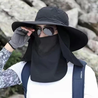 Chapéu De Pesca Com Proteção Solar Removível Para Homens , Sol De Verão , Máscara Facial