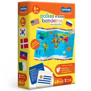 Jogo Educativo Países e Suas Bandeiras 3019 - Toyster