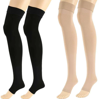 Meias de Compressão de Dedo do Pé para Homens e Mulheres, Meias de Nylon Tamanho Grande Sobre o Joelho