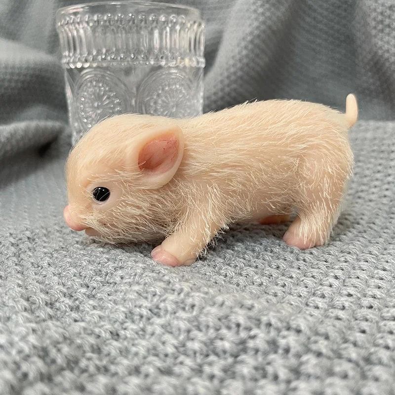 5 Polegada Mini Silicone Completo Bebê Reborn Leitão Recém-Nascido ...