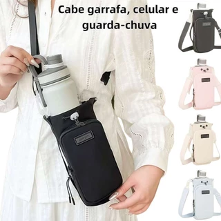 Bolsa Porta Garrafa 40oz 12L com Alça Ajustável à Prova d Água Cabe Celular e Chaveiro