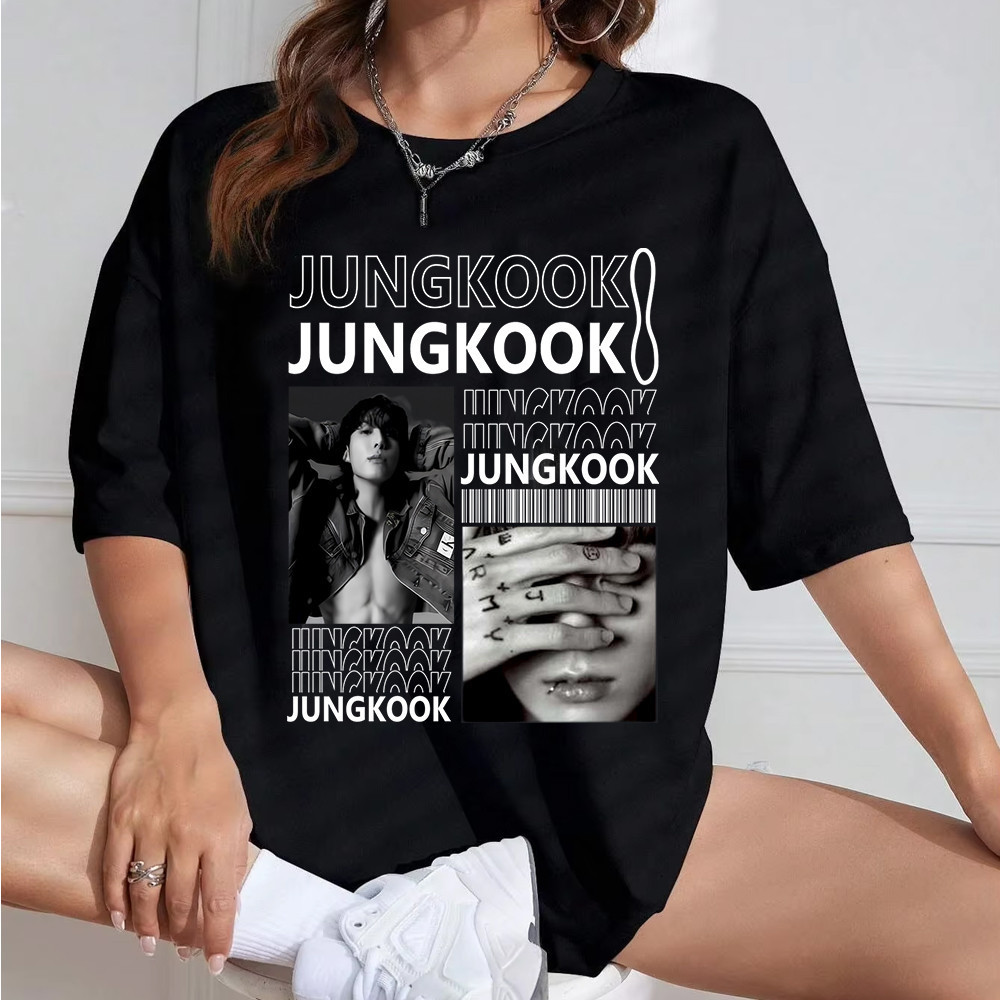 Ropa K-pop Diseño único Camiseta Mujer Outsdr - Algodón, Diseño "If Found Return To Park Jimin", Corte Femenino Camiseta Mujer Algodón