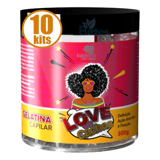 Kit 10 Gelatina Capilar Love My Cachos Hábito Revenda