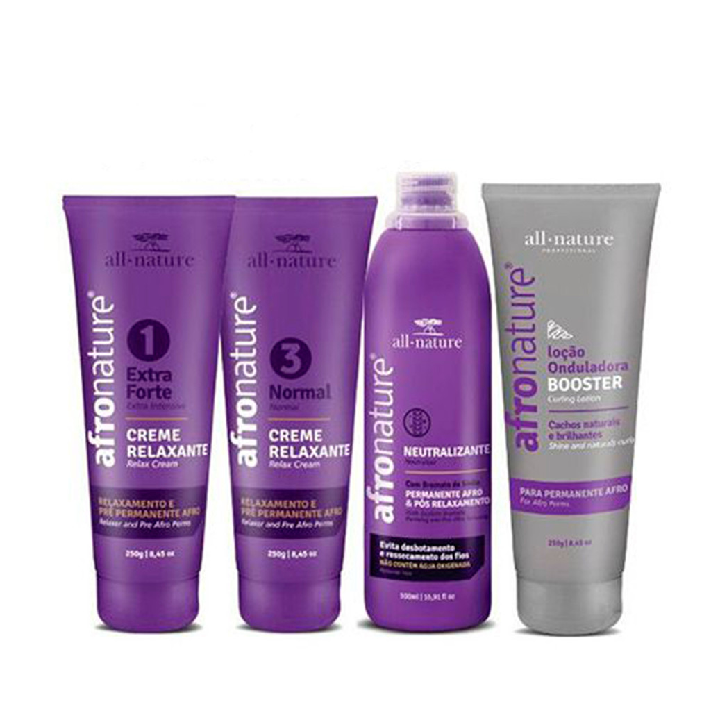 Permanente Afro all Nature Profissional Para Relaxar e Cachear Cabelos ...