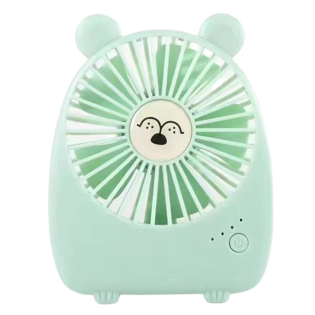 Ventilador De Mesa Mini Con Niebla Fría - USB Recargable, 3 Velocidades, Depósito 350 Ml, Luz Nocturna, 120° Giro