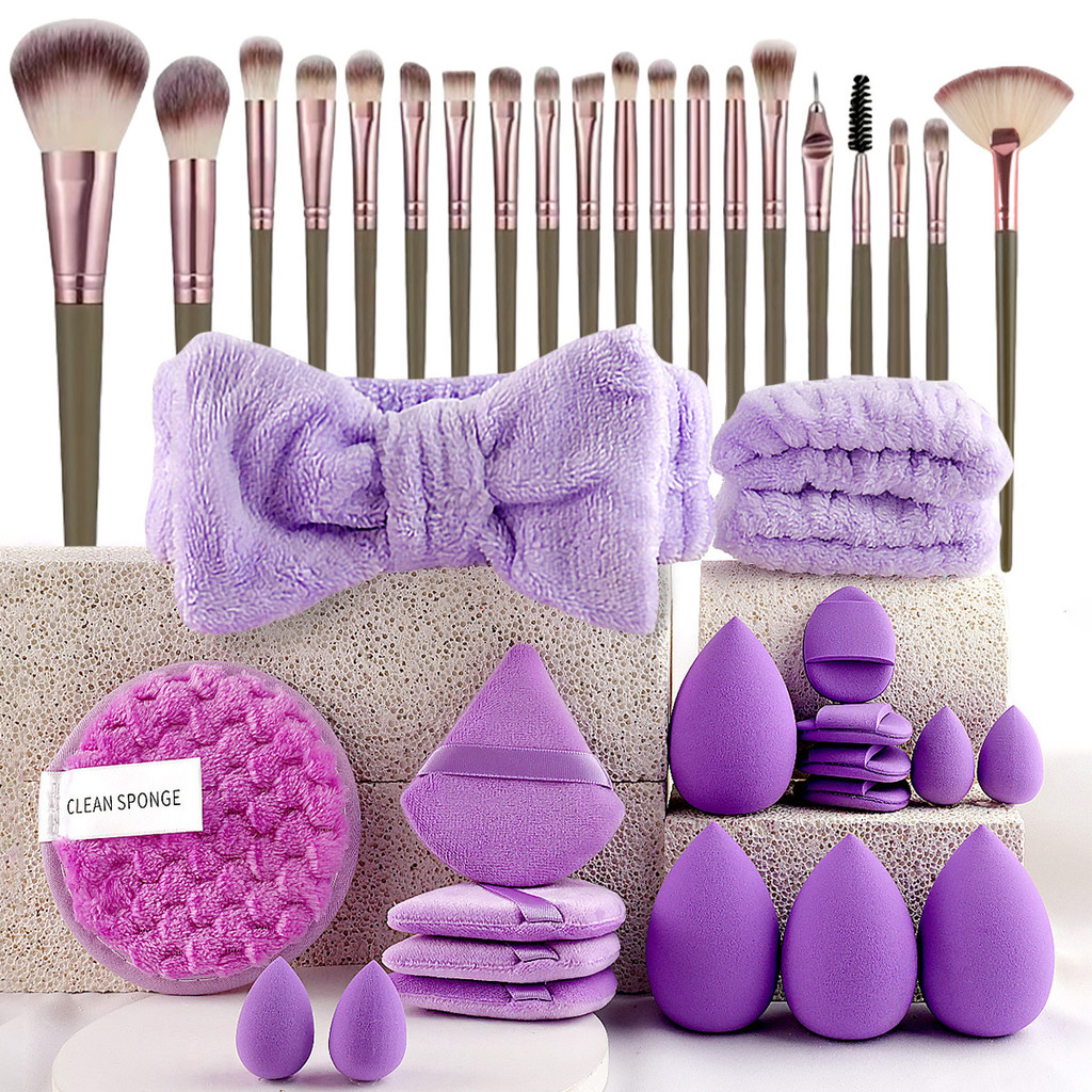 42 Pçs/set Profissional Rosto E Olho Kabuki Kit De Pincel De