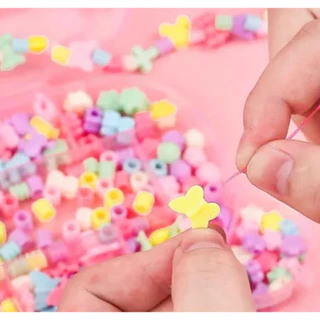 2 Kit Miçanga Infantil Para Pulseira Colar e Brincos Maleta Miçangas + Silicone Presente em Oferta na Shopee