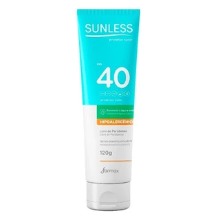 Protetor Solar Sunless FPS 40 Hipoalergênico 120g em Oferta na Shopee