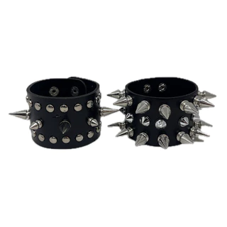 Bracelete Spikes Punk Rock Alternativa Courino Heavy Metal Gotico Emo Metaleiro