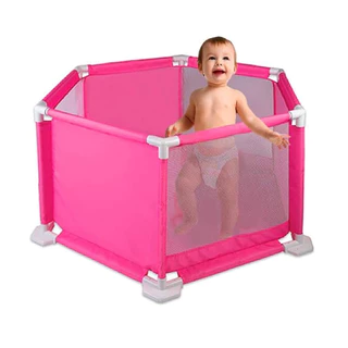 Cercado Chiqueirinho Desmontável Portátil Bebe Rosa 9504 - Braskit