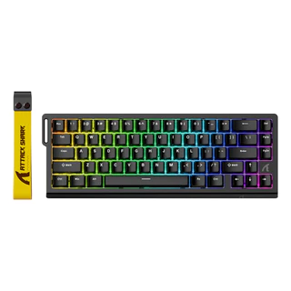 Teclado eletrônico magnético para jogos Attack Shark X68he: interruptor magnético de jade branco
