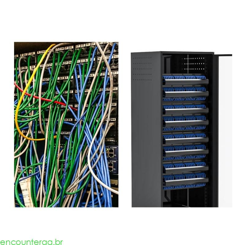 Encontrora Ethernet Patch Panel CAT6 24 Portas RJ45 Módulo Keystone ...