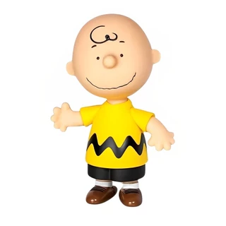 Boneco Vinil Articulado Charlie Brown Turma Snoopy Peanuts 20cm 3074 - Lider Brinquedos