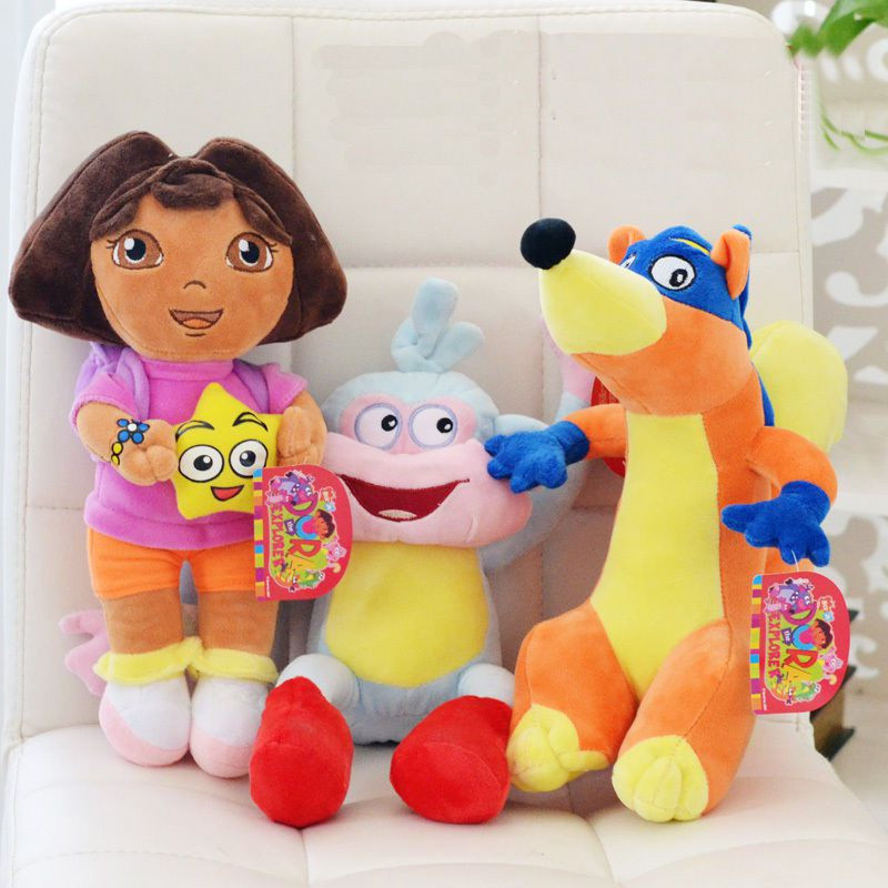 3pcs/lot 25cm Aventura De Amor De Dora Macaco Boots Swiper plush Doll ...