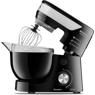 Batedeira Planetária Mondial Premium 12 Velocidades 700W Preto/Inox 220V - BP-01P-B em Oferta na Shopee