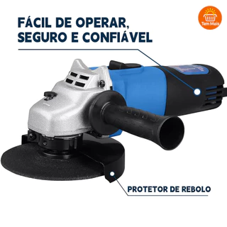 Lixadeira Angular Potente 800-2200W - Profissional RPM Variável 110V/220V para Oficina