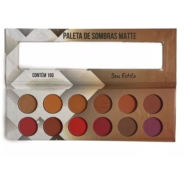 Paleta de Sombras Ludurana Seu Estilo 12 Cores Matte